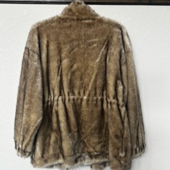 NWOT Zara Luxurious Fall Winter Faux Fur Blond Mink Jacket Coat - Picture 4 of 16